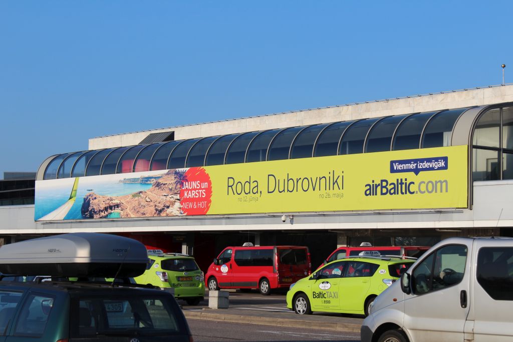 Airbaltic banner at Riga Airport
