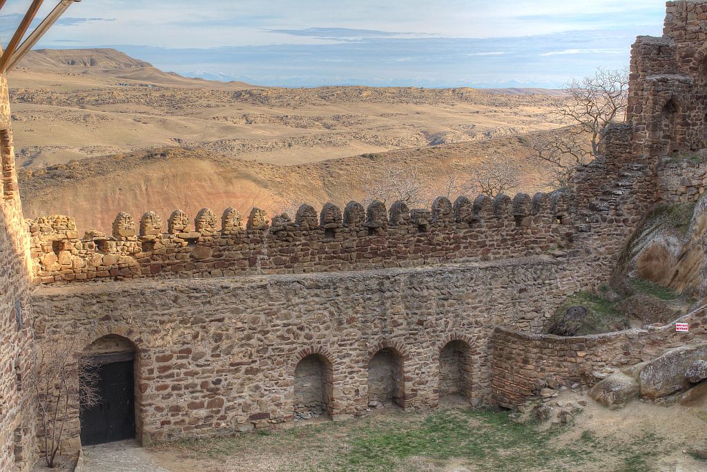 Fortification wall at monastery complex