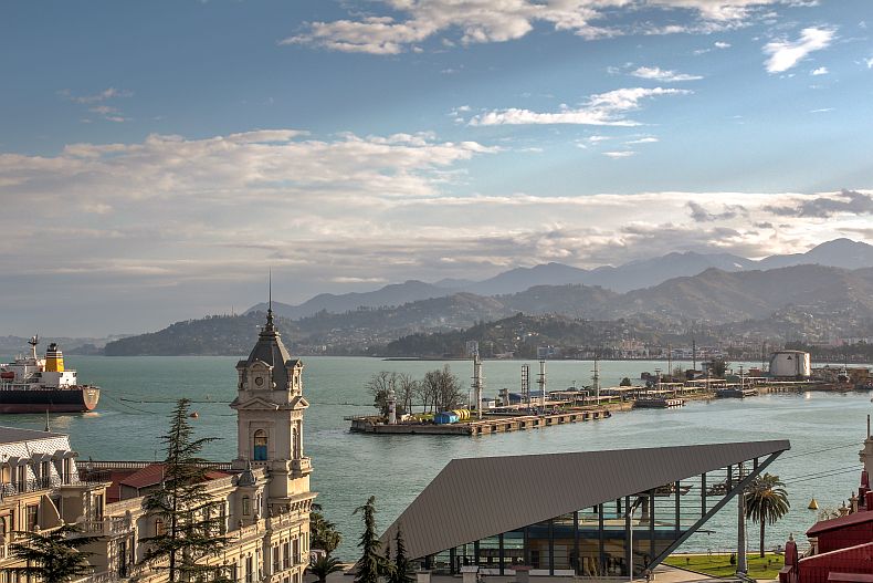 View towards Batumi bay from roof