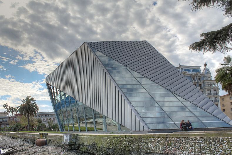 Futuristic design of Batumi cable car station