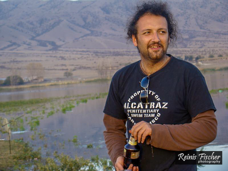 Author of this blog captured in action