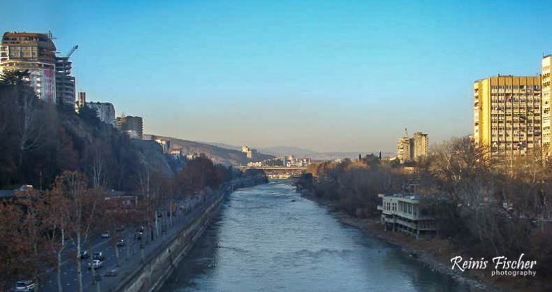 Mtkvari river in Tbilisi