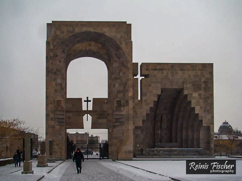 The same entrance gates from the inside