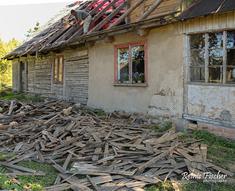 Removing old roofing