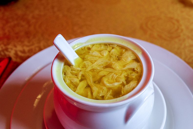 Sweet egg and corn soup