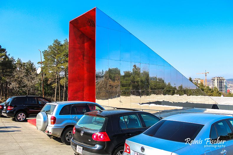 Entrance doors at Otium restaurant in Tbilisi