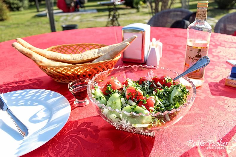 Large table at garden