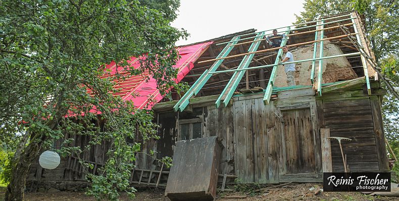 Roof works have resumed