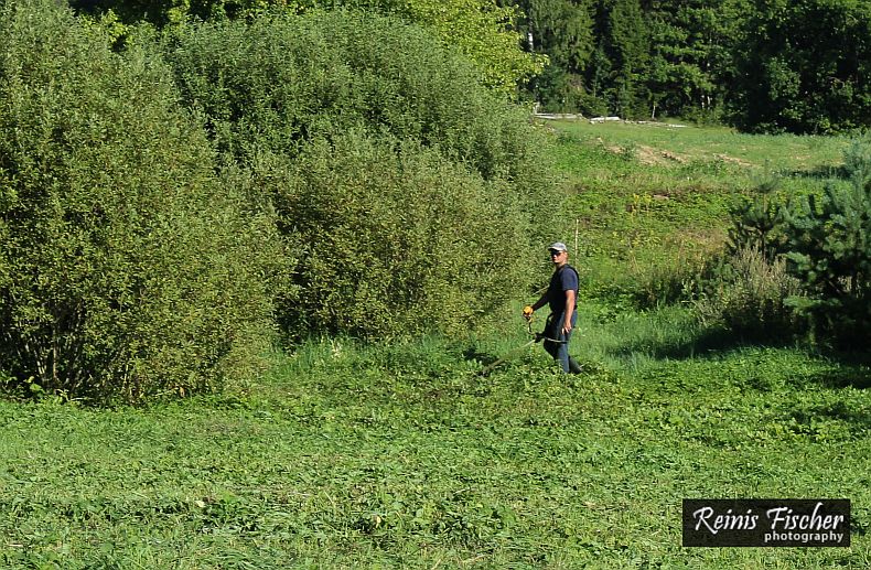 Trimmer guy in action