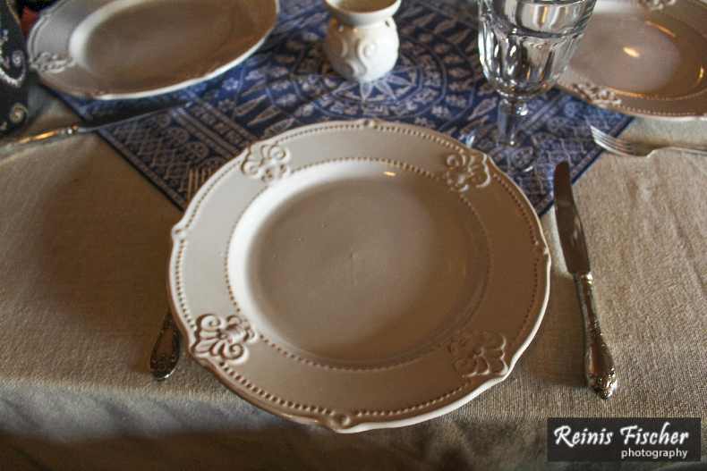 Fancy dishes at Barbarestan restaurant in Tbilisi