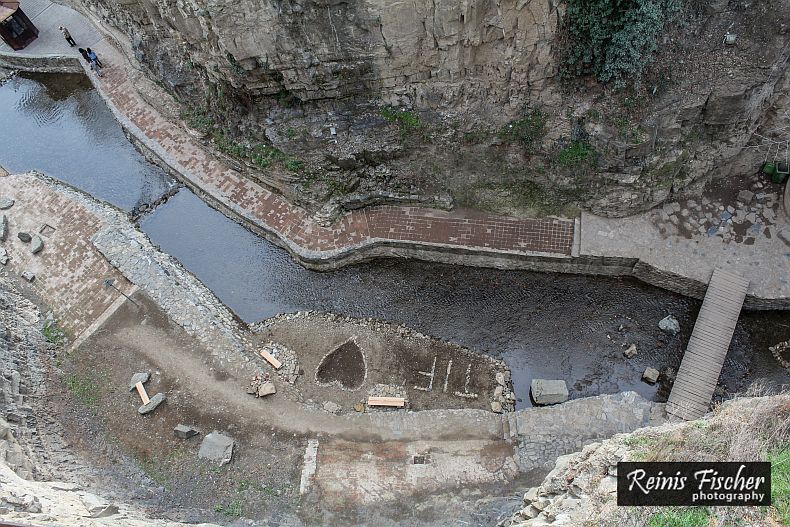 Aerial photo with Tbilisi canal