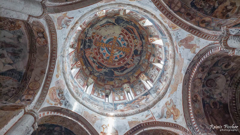 Inside dome at Nikortsminda cathedral