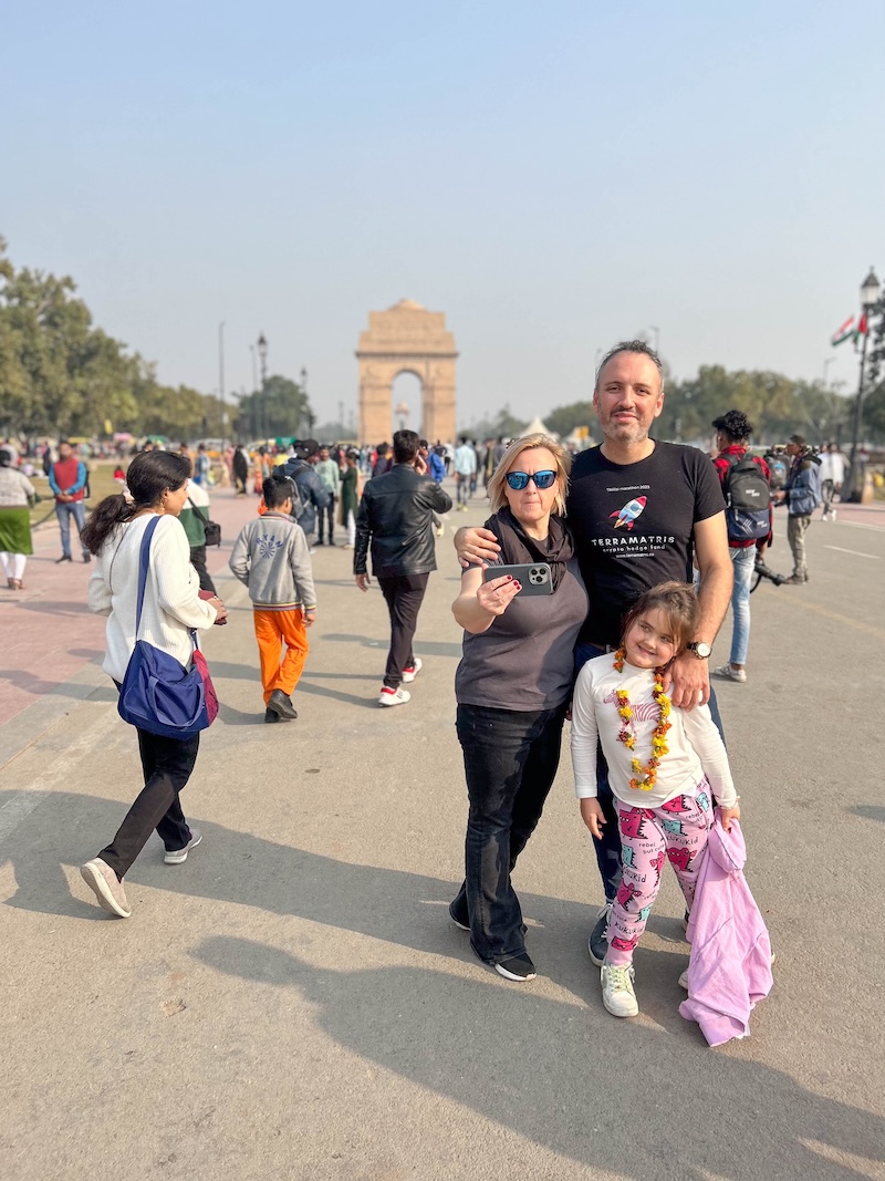 At India Gate in Delhi