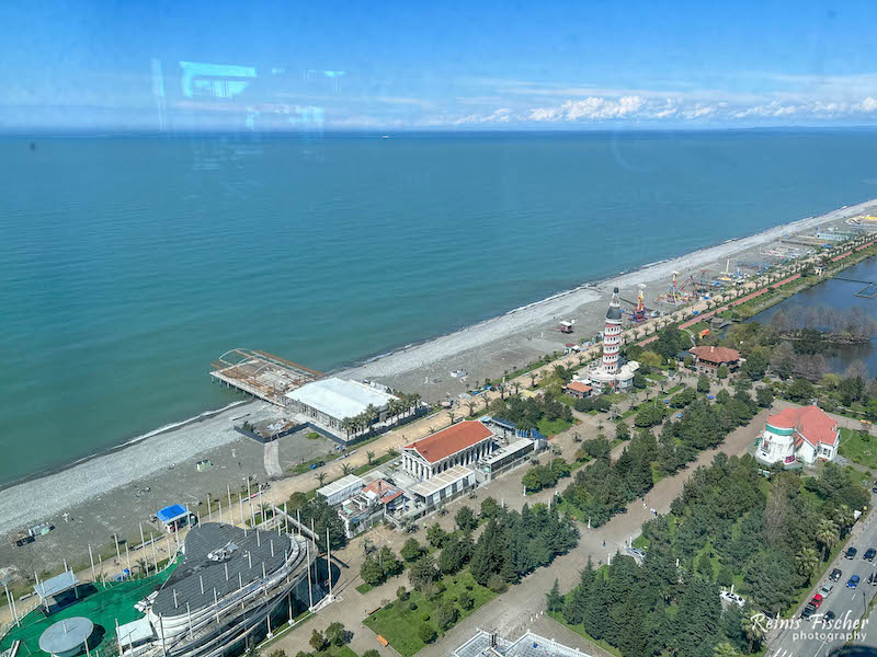 View towards Batumi boulevard and Black Sea