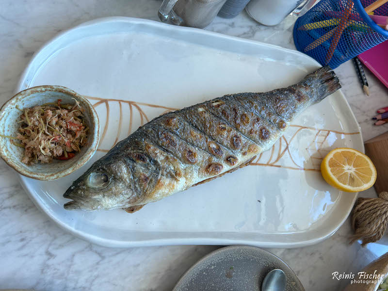 Dorado fish served at Panorama Batumi 