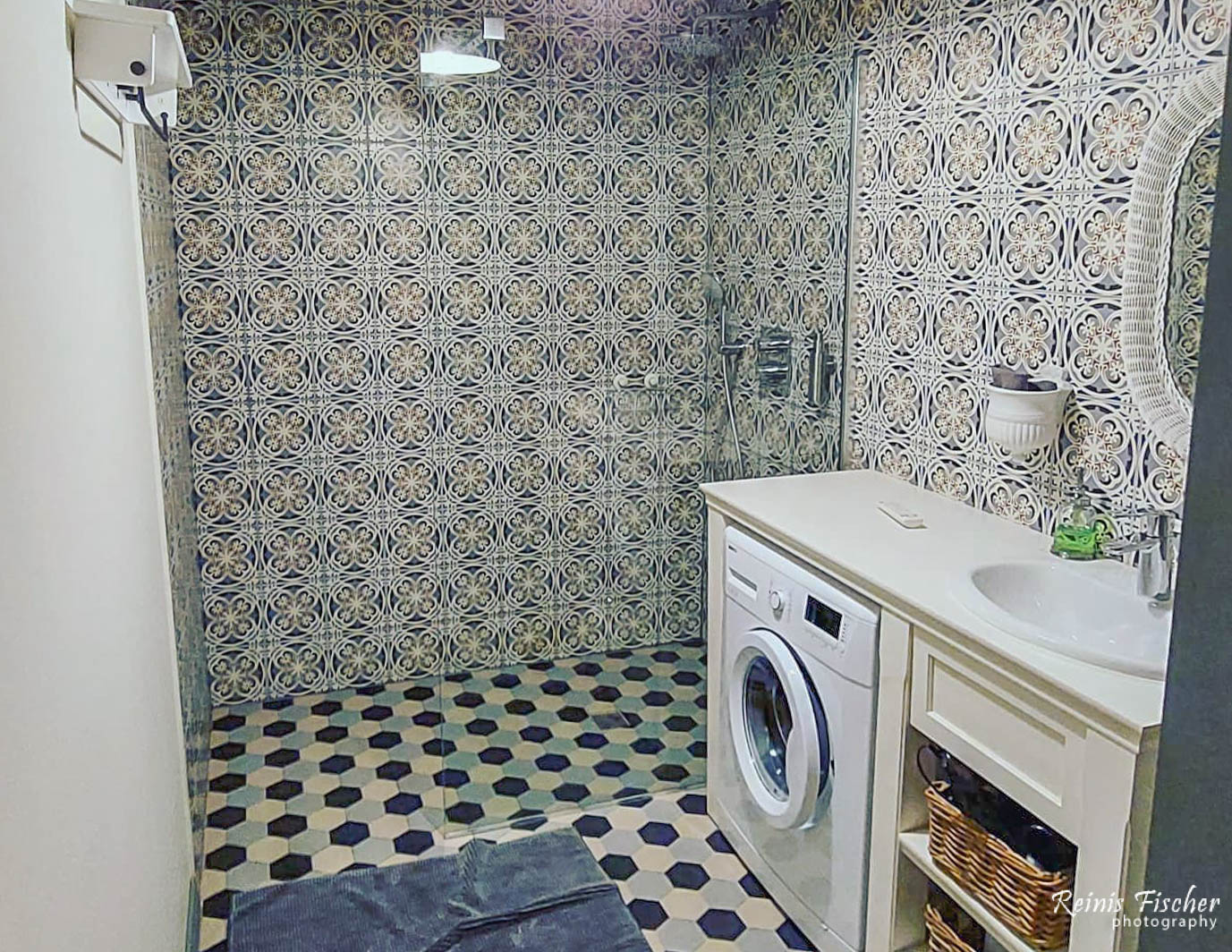 Bathroom at Šaha kluba apartments in Kuldīga