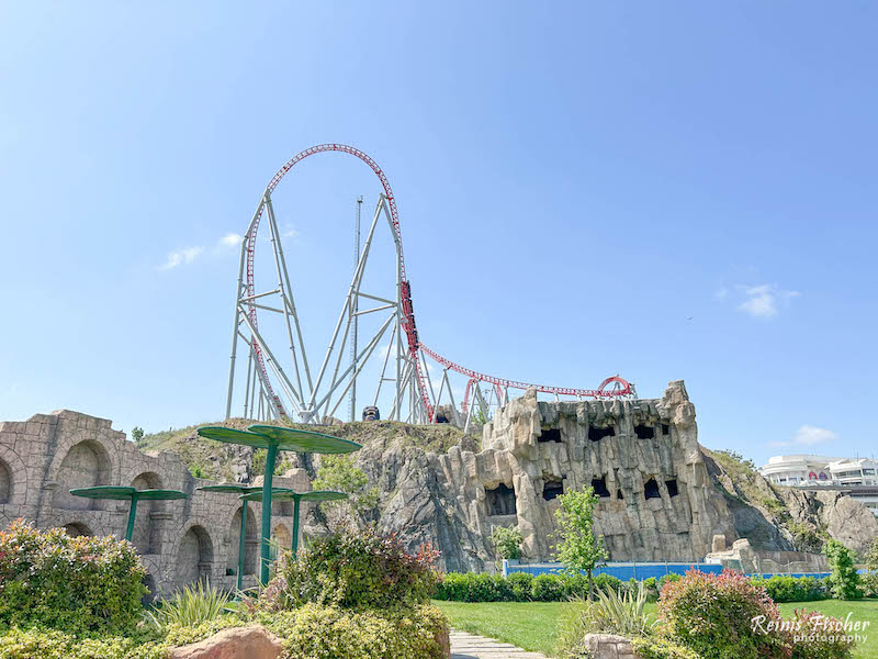 Roller coaster at Vialand theme park in Istanbul