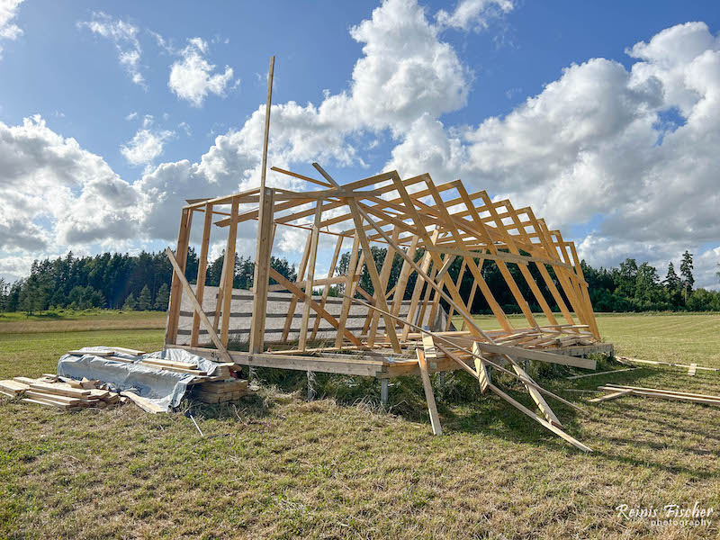 Our frame house after storm in Latvia
