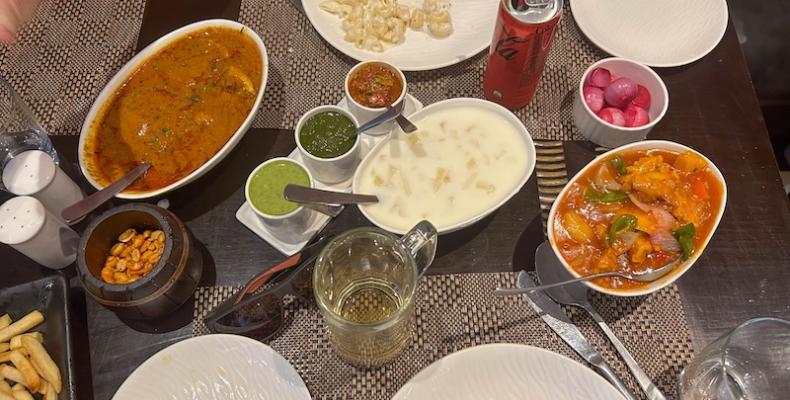 Indian and Chinese cuisine