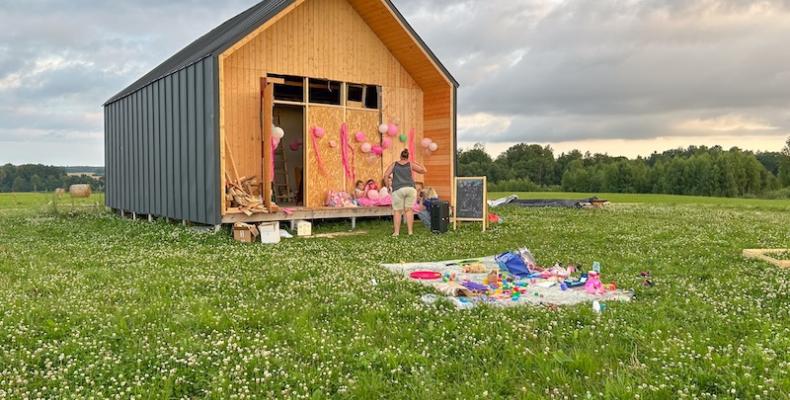 Frame house in Latvia