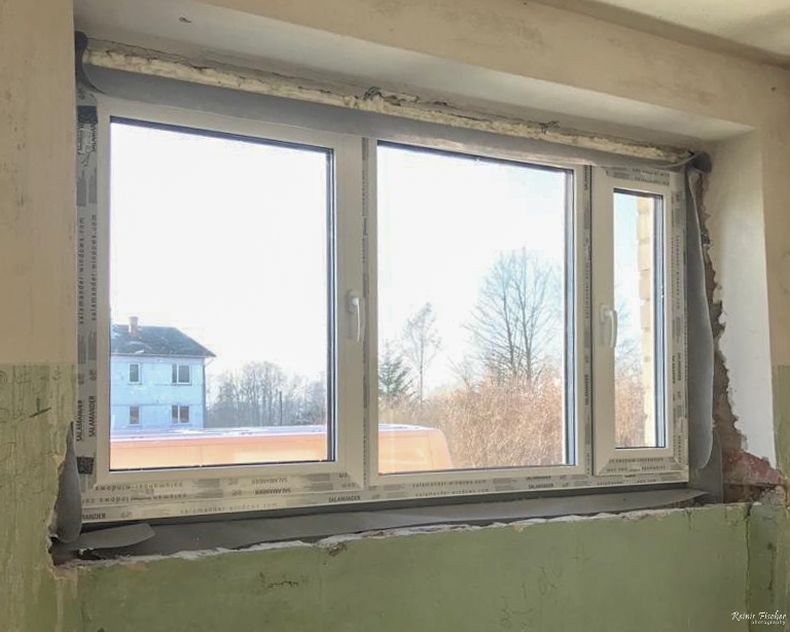 Plastic windows from the inside