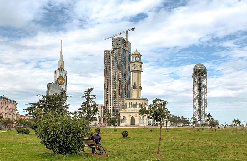 View towards Batumi skyscrapers