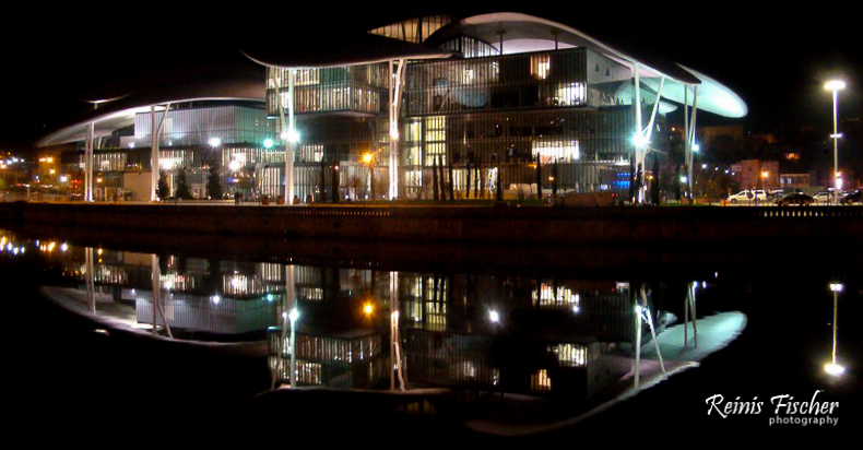 Public Service Hall in Tbilisi by night