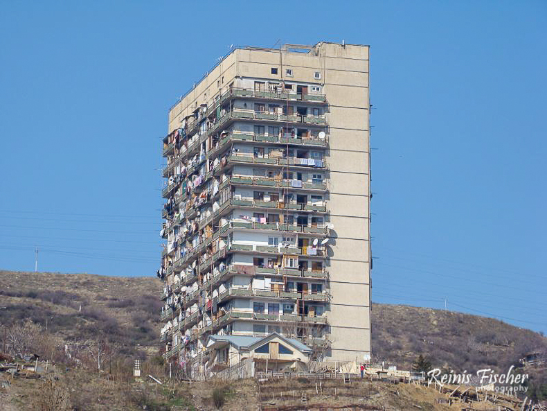 Cool Soviet times apartment block in Tbilisi