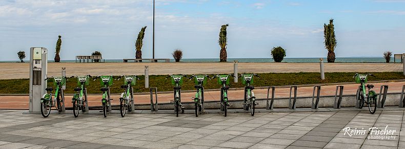 Bicycle rental at Batumi Miracle park