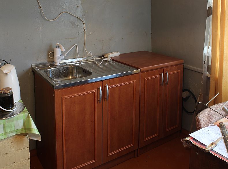 Kitchen cabinets with sink