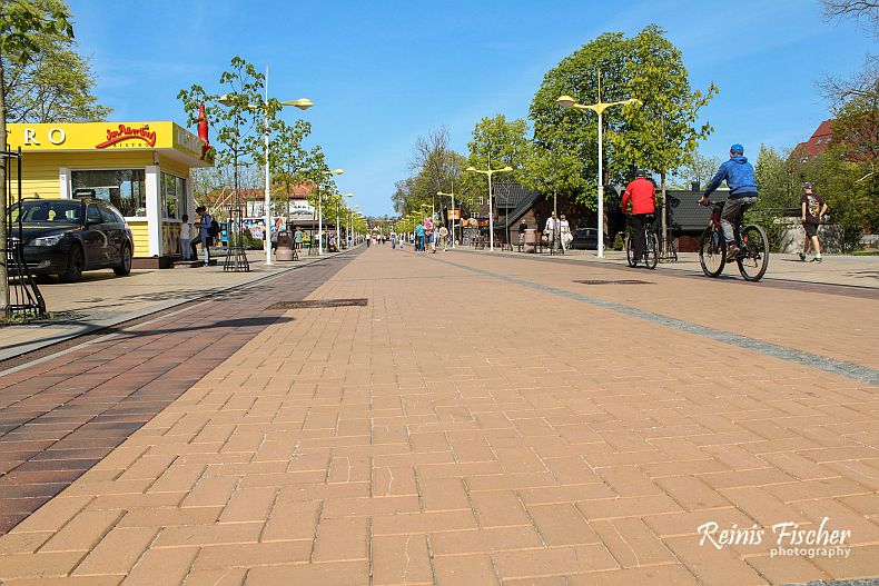 Walking / cycling street in Palanga
