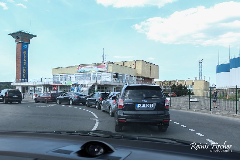 In a row at Smyltine Ferry Terminal