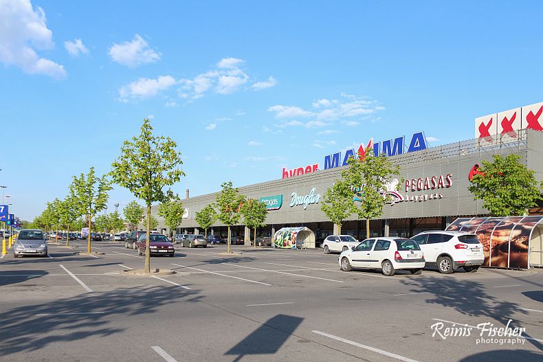 Parking lot near Akropolis Klaipeda