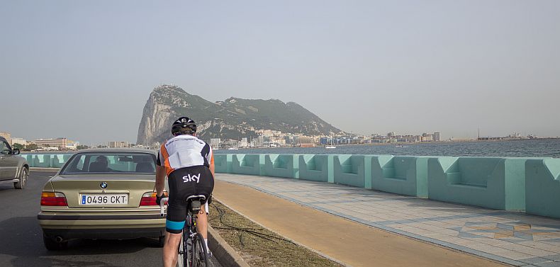 Approaching Gibraltar from Spain