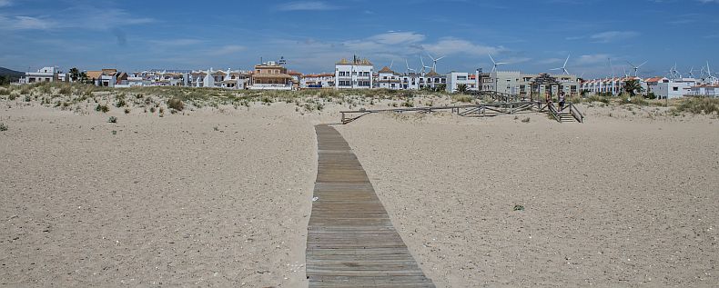 View towards Zahara de los Atunes from the beach