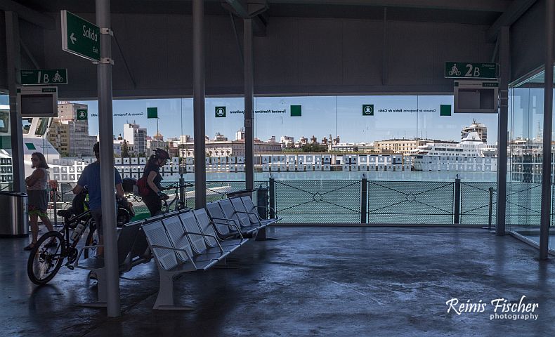 Inside terminal building