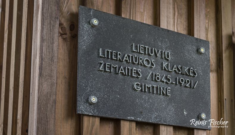 Birthplace of Lithuanian writer Zemaite