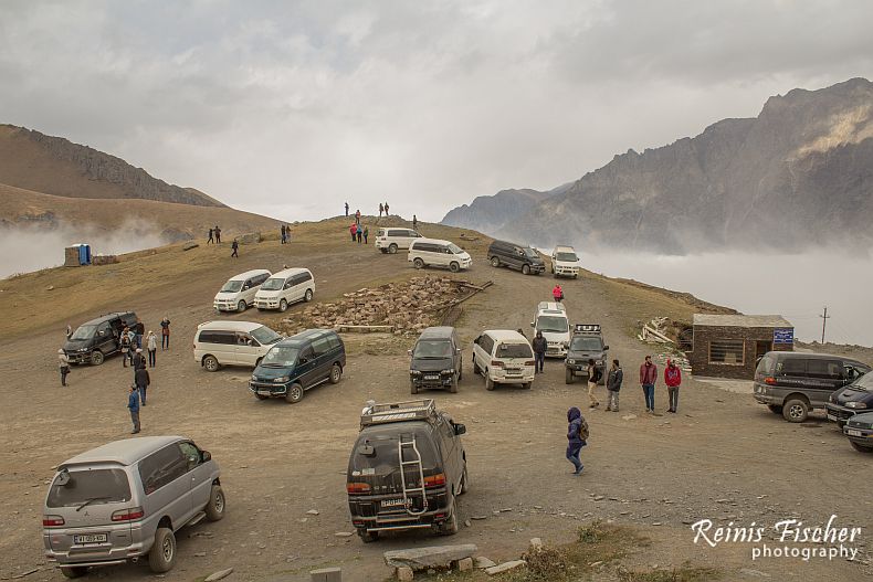 Delica rally near Gergeti church