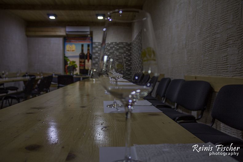 Wine tasting room at Kindzmarauli Wine House
