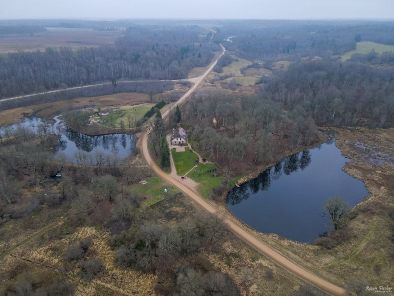 Embūte castle ruins from a drone flight