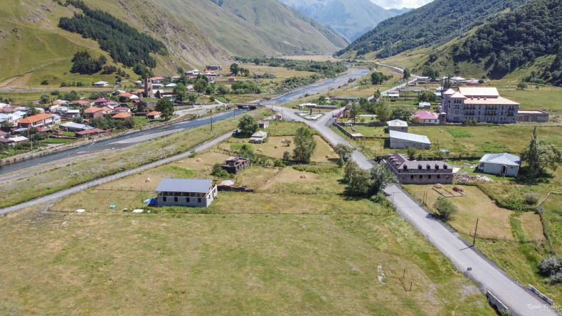 Sno village in Georgia from a drone flight
