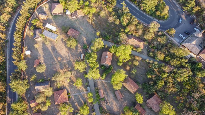 Open air museum from a drone flight