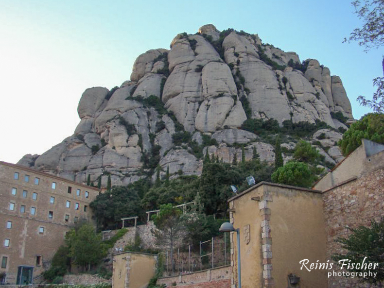 Montserrat abbey built in the rock