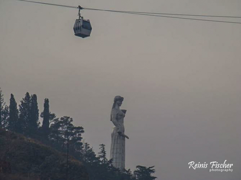 Mother Georgia and Tbilisi aerial tram