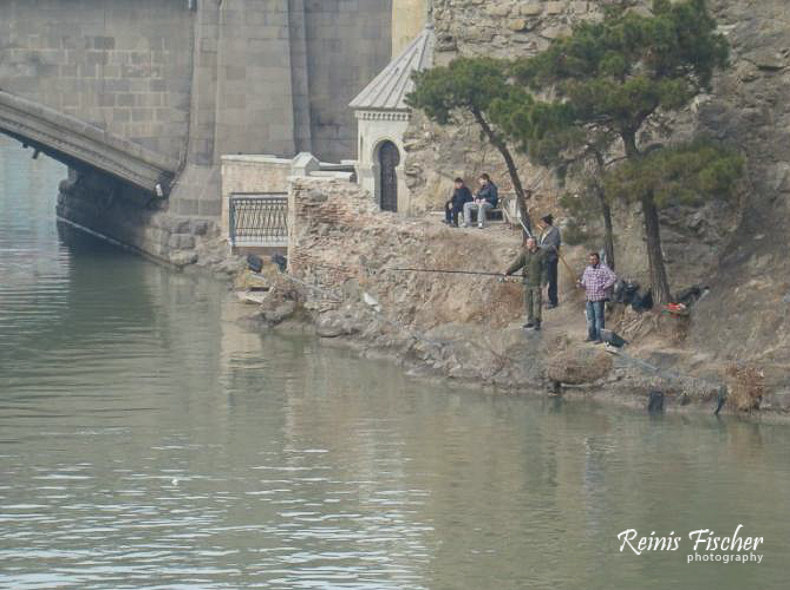 Fishermen in Tbilisi