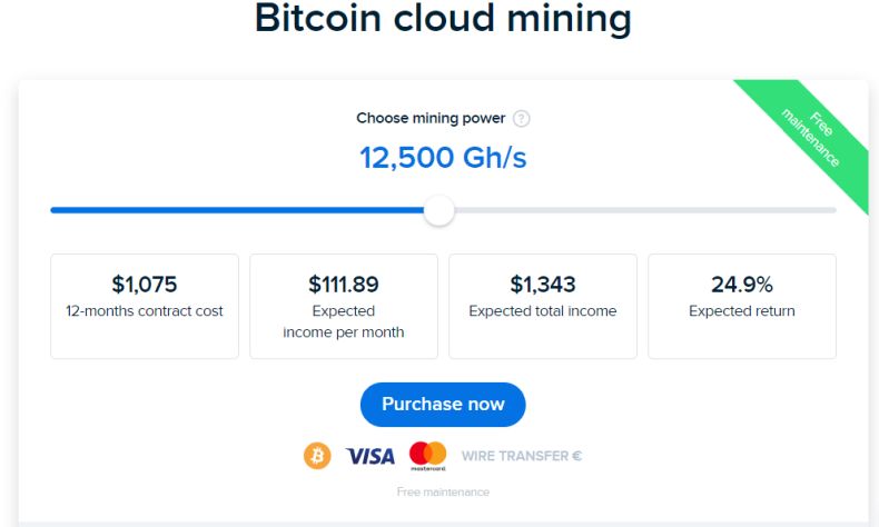 HashMart.io bitcoin cloud mining contracts