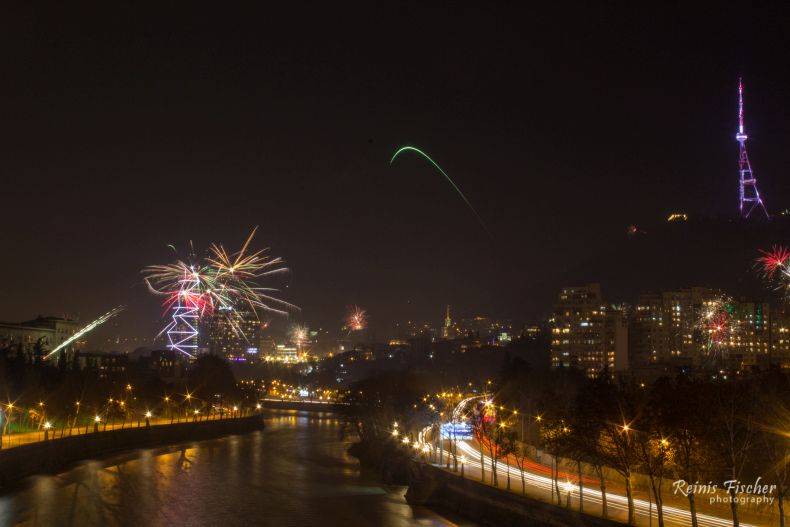 Tbilisi just a few minutes before New Year 2018