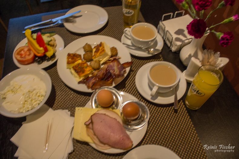 Breakfast at Rixwell Elefant hotel Riga