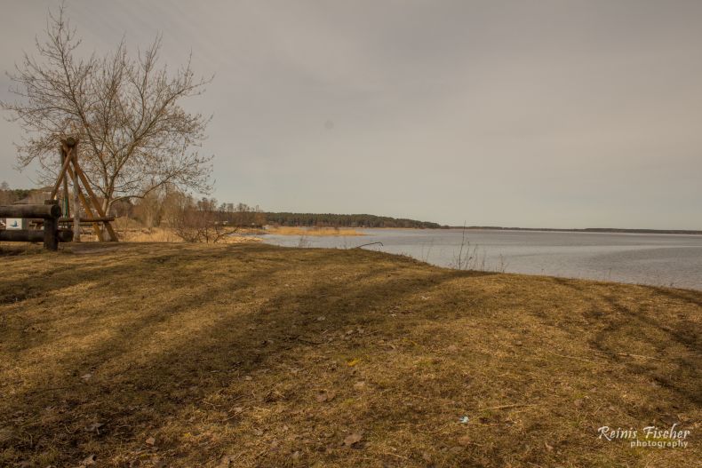 Recreational area near Lake Ķīšezers in Riga