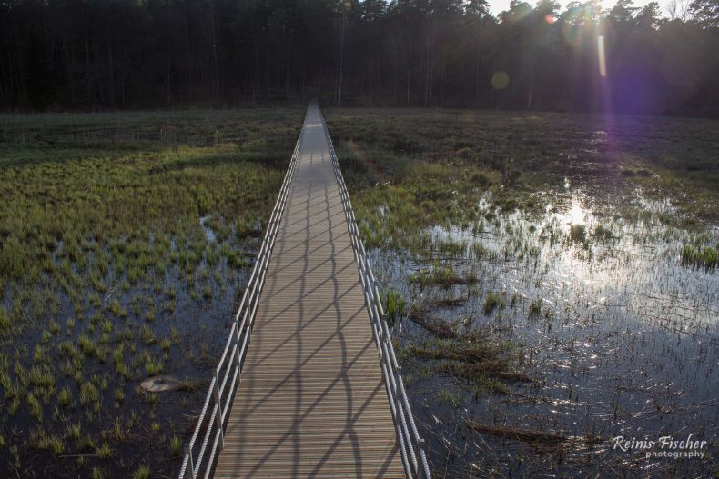 The pontoon footbridge in Kazdanga